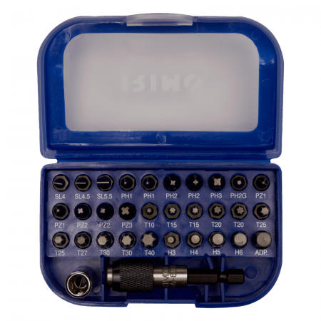 Set 32 piese cu biti 1/4", adaptor si prelungitor Irimo 475-32-1