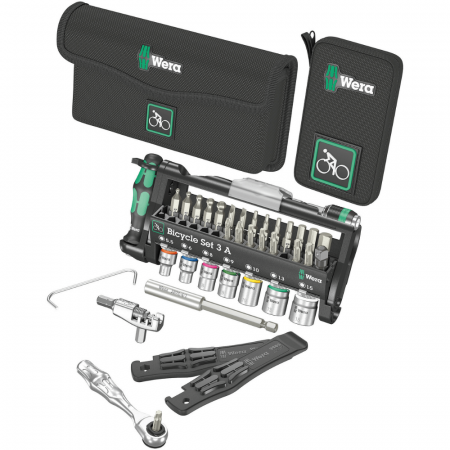 Truse Scule - Set 40 piese pentru reparatii bicicleta, 3A, Wera 05004183001