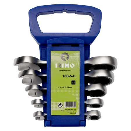 Set 5 chei combinate cu clichet 8-19mm, Irimo 18S-5-H