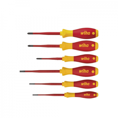Surubelnite Electrician 1000V - Set 6 surubelnite VDE SoftFinish® slimFix pentru electricieni Wiha 38362