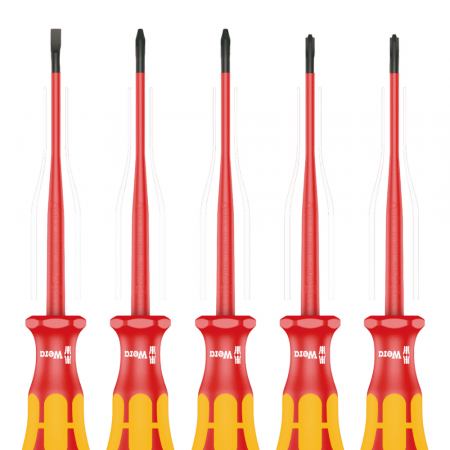 Set 7 surubelnite slim izolate 1000V VDE, 160 iSS/7, Kraftform Plus, Wera 05135961001 [1]