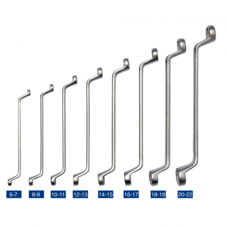 Set 8 chei duble inelare cu cot, 6 - 22mm, Irimo 15-8-H [1]