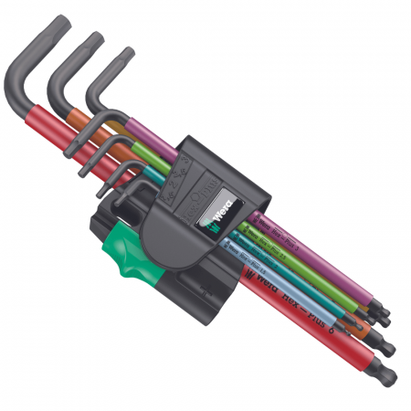 Chei Combinate - Set chei imbus hexagonale, 950/7 Hex-Plus Multicolour Magnet, 7 piese, Wera 05022534001