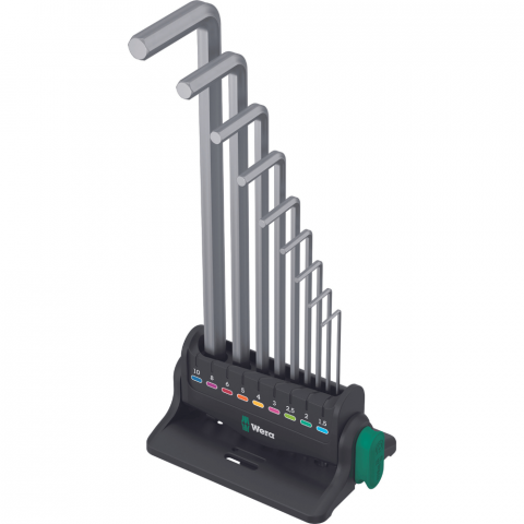 Set chei imbus hexagonale cromate, 9 piese, 950/9 Hex-Plus, Wera 05022102001