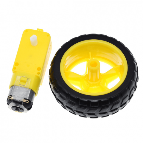 Module Electronice - Set motor DC 3V-6V cu reductor si roata