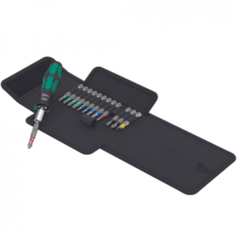 Set surubelnita Wera Kraftform Kompakt 838 RA S si biti, 14 piese, 05051060001