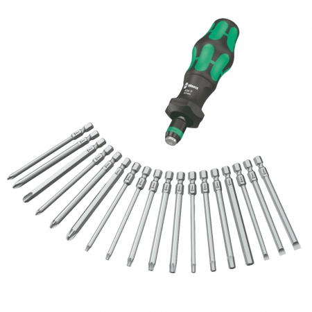 Set surubelnita Wera Kraftform Kompakt Turbo 1 si biti, 19 piese, 05057482001 [1]