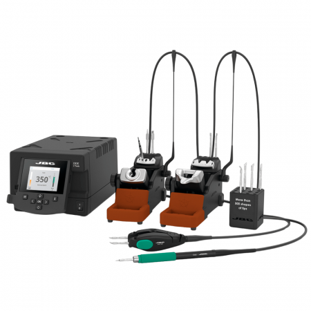 Statie de lipit cu 2 puncte de lucru, 90-450ºC, JBC DDPE-2QC