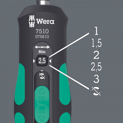 Surubelnita dinamometrica 7510 Kraftform, 1-3 Nm, Wera 05075810001 [2]
