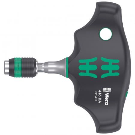 Surubelnite Simple - Surubelnita cu maner tip T, adaptor si clichet, 416 RA, Wera 05023461001