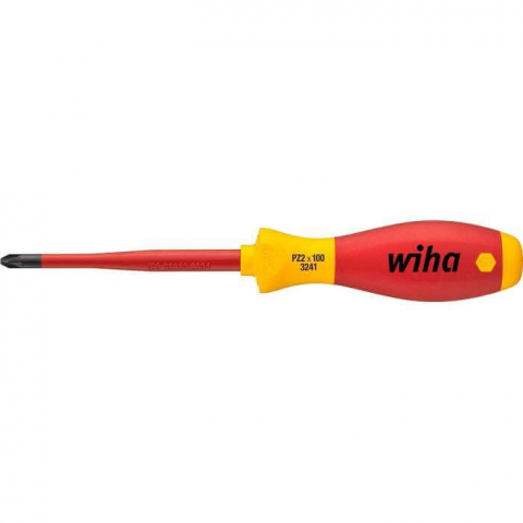 Surubelnite Electrician 1000V - Surubelnita VDE cu profil pozidriv PZ1 SoftFinish® slimFix Wiha 35395