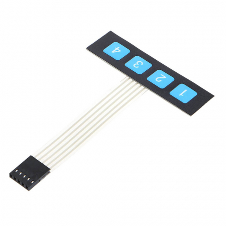 Componente Electronice - Tastatura membrana 1x4 Keypad
