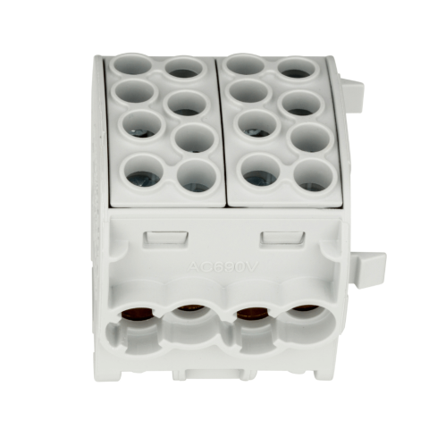 Clema derivatie izolata, Cu, 1 pol, 35mmp, 4 intrari / 4 iesiri, gri, SCHRACK IK026212-X-4 [1]