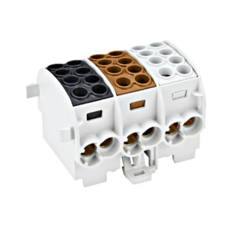 Blocuri de Distributie - Clema derivatie izolata, Cu-Al, 3 poli, 35mmp, SCHRACK IKA26283-X-3