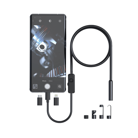 Camere Endoscopice - Camera endoscopica industriala HD, sonda 7.9mm, 2MP, compatibila iOS/Android, cablu 5m