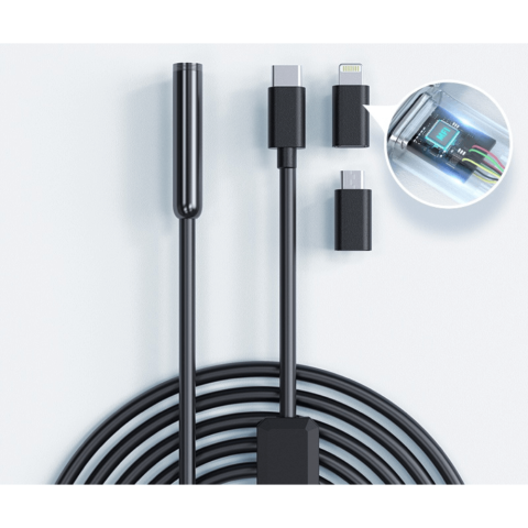 Camera endoscopica industriala HD, sonda 7.9mm, 2MP, compatibila iOS/Android, cablu 5m [6]