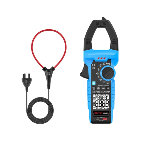 Clampmetre Digitale - Pachet clampmetru fotovoltaic 1000A AC/DC, True-RMS, VFD, Inrush, cu sonda Iflex 3000A MESTEK CM86CIflex