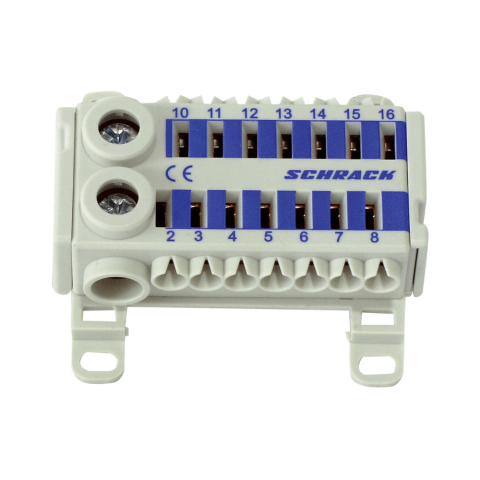 Blocuri de Distributie - Clema cu conexiune rapida, Cu, 2x25 mmp, 14x4 mmp, albastru, SCHRACK IK021078