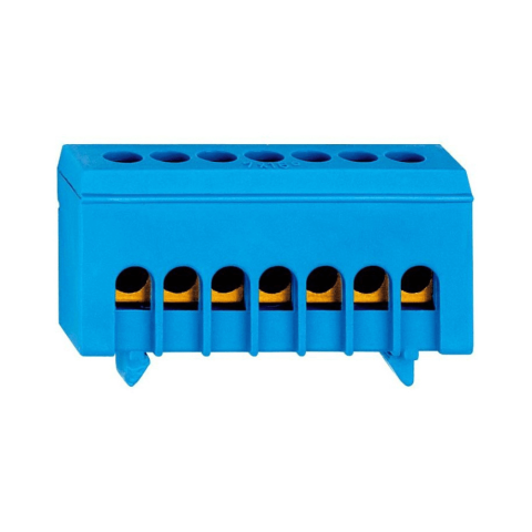 Blocuri de Distributie - Clema de derivatie izolata, 1 pol, 7 iesiri, albastru, SCHRACK IK021036I