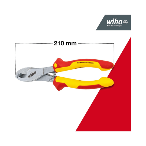 Cleste pentru taiat cabluri electrice, VDE 1000V, 210 mm, Wiha 43666 [1]