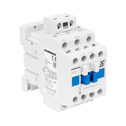 Contactoare - Contactor 3P, 230V AC, 12A, 1ND+1NI, 5.5kW, SCHRACK LZDC12B3