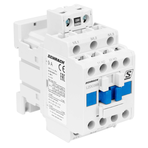 Contactoare - Contactor 3P, 230VAC, 9A, 4kW, 9A, 1ND+1NI, SCHRACK LZDC09B3