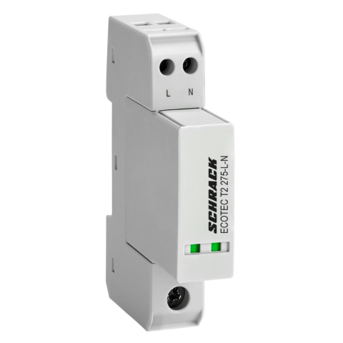 Descarcatoare de Supratensiune - Descarcator de supratensiune 2+0 TN-S/TN-C, T2(+T3), SCHRACK IS111326