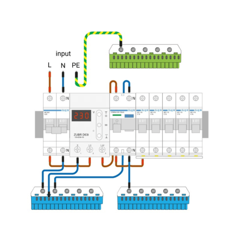 Releu protectie tensiune monofazat, 50A, TrueRMS, ZUBR D50t [2]