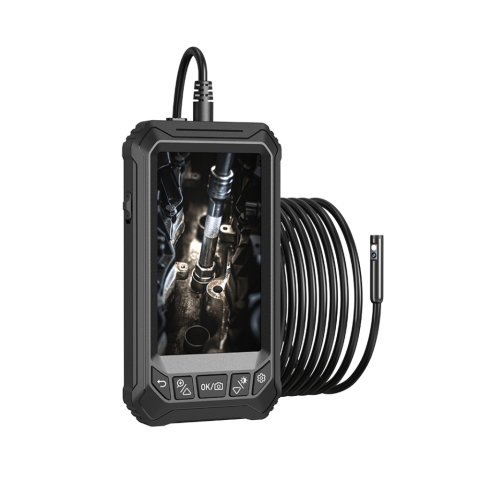 Camere Endoscopice - Endoscop digital portabil cu 3 camere, ecran 5" IPS, Full HD, cablu semirigid 5m