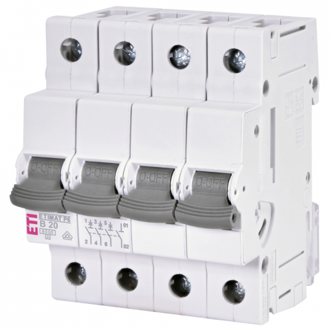 Electrice - Intrerupator de circuit ETIMAT P6 3p+N B20 ETI 001900411