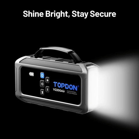 Starter auto portabil 2 in 1 cu compresor de aer 12000mAh, 2200A, TOPDON V2200Air [2]