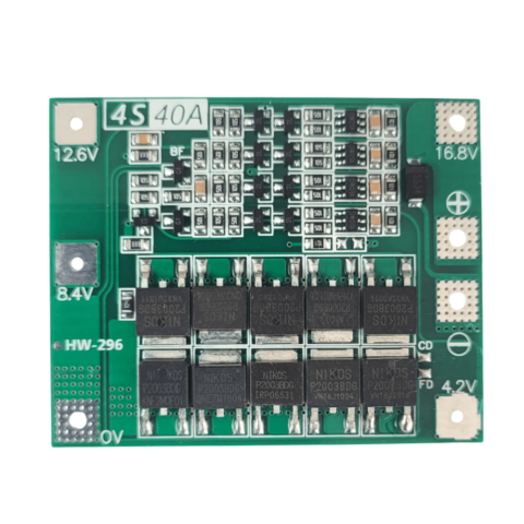Modul BMS pentru acumulatori Litiu, 4S, 16.8V, 40A
