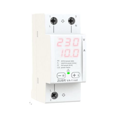 Contoare si Relee Electrice - Modul monitorizare parametri electrici ZUBR VA-1 Red 63A IP20 TrueRMS