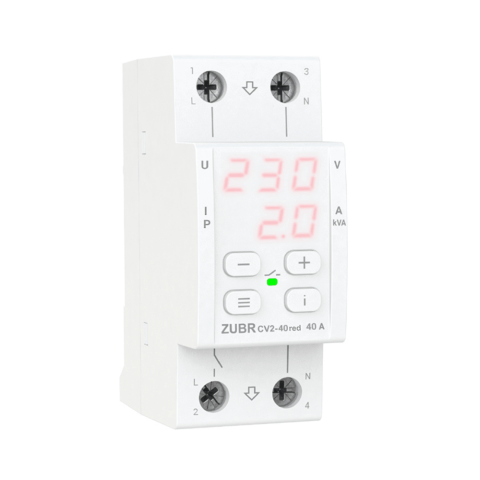 Contoare si Relee Electrice - Modul pentru controlul si siguranta alimentarii electrice ZUBR CV2-40 Red