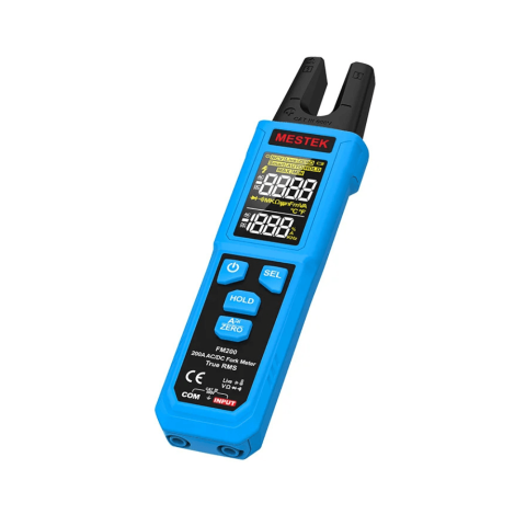 Clampmetre Digitale - Clampmetru digital tip furca, 200A AC/DC, True-RMS, NCV, MESTEK FM200