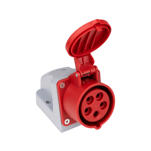 Priza industriala CEE fixa, 5 poli, 16A, 400V, IP44, SCHRACK YY764516 [1]