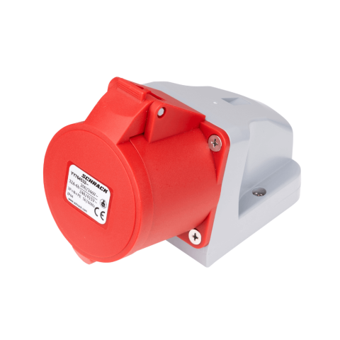 Accesorii Tablouri Electrice - Priza industriala CEE fixa, 5 poli, 32A, 400V, IP44, SCHRACK YY764532
