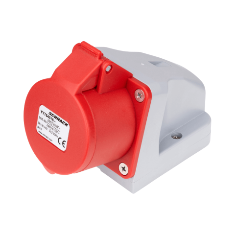 Accesorii Tablouri Electrice - Priza industriala CEE fixa, 5 poli, 16A, 400V, IP44, SCHRACK YY764516