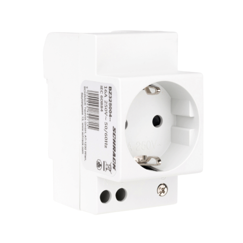 Accesorii Tablouri Electrice - Priza modulara laterala PE, 16A, 250V, SCHRACK BZ325004