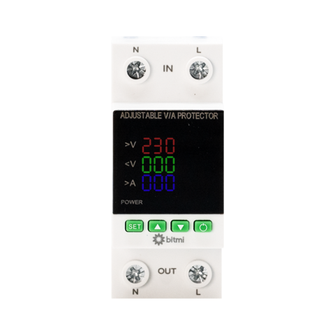 Releu de protectie la tensiune si curent pentru AC/DC 1-63A, Bitmi 11855 [0]