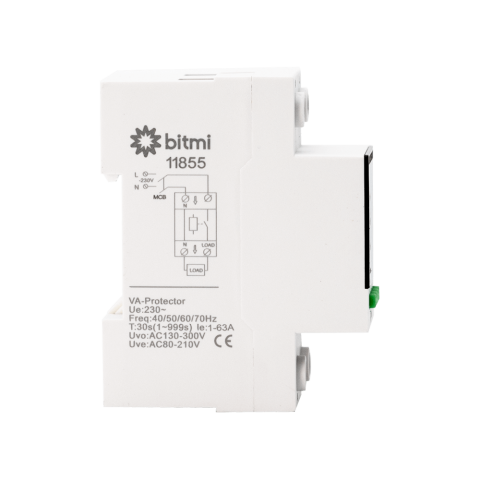 Releu de protectie la tensiune si curent pentru AC/DC 1-63A, Bitmi 11855 [1]