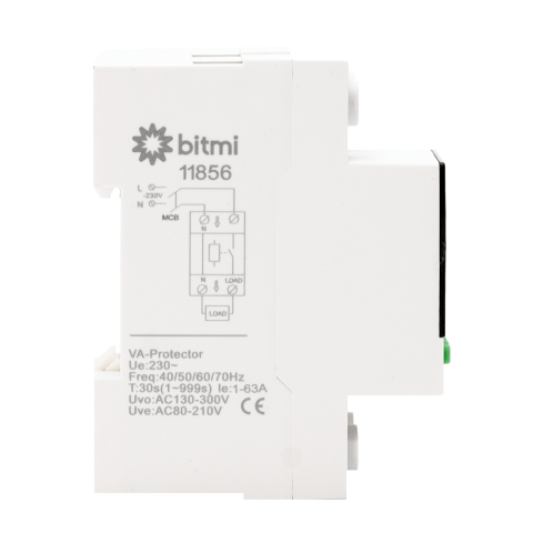 Releu de protectie la tensiune si curent cu reconectare, 220V 63A, Bitmi 11856 [1]