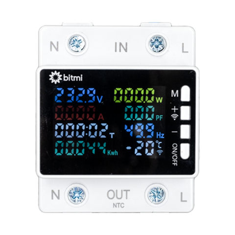 Contoare si Relee Electrice - Releu WiFi inteligent cu monitorizare energie si protectii multiple 63A, Bitmi 11859