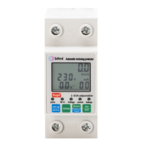 Contoare si Relee Electrice - Releu Smart WiFi cu protectie completa si contor de energie, 63A, Bitmi 11861