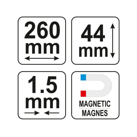 Sablon pentru masurat profile, 260 mm, YATO YT-3736 [2]