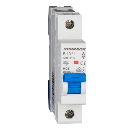 Sigurante Automate - Intrerupator automat modular (MCB) AMPARO, 6kA, B 10A, 1 pol, SCHRACK AM618110
