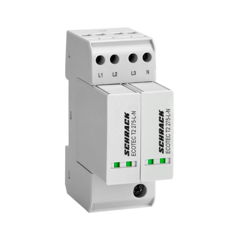 Descarcatoare de Supratensiune - Descarcator de supratensiune 4+0, TN-S, T2(+T3), SCHRACK IS111344