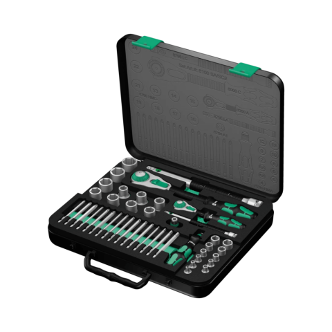 Truse de Scule - Set chei tubulare cu clichet 8100 SA/SC, 1/4 si 1/2, Zyklop Speed, metric, 43 piese, Wera 05160785001