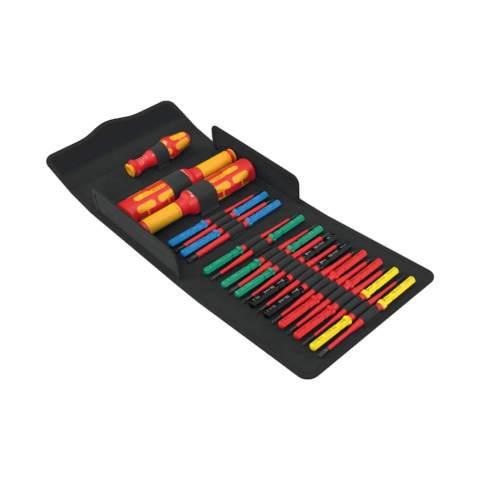 Surubelnite Electrician 1000V - Set surubelnite dinamometrice Kraftform Kompakt VDE Safe-Torque Speed Set 1, 23 piese, Wera 05006633001