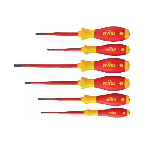 Seturi de Surubelnite - Set surubelnite electrice, 6 piese, VDE 1000V, Wiha SoftFinish Electric SlimFix 36455